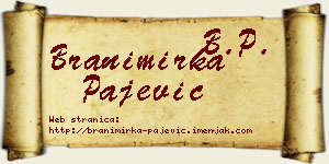 Branimirka Pajević vizit kartica